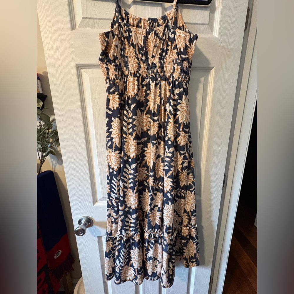 Floral Maxi Spaghetti Strap Smocked Dress with Pockets - Picture 8 of 9